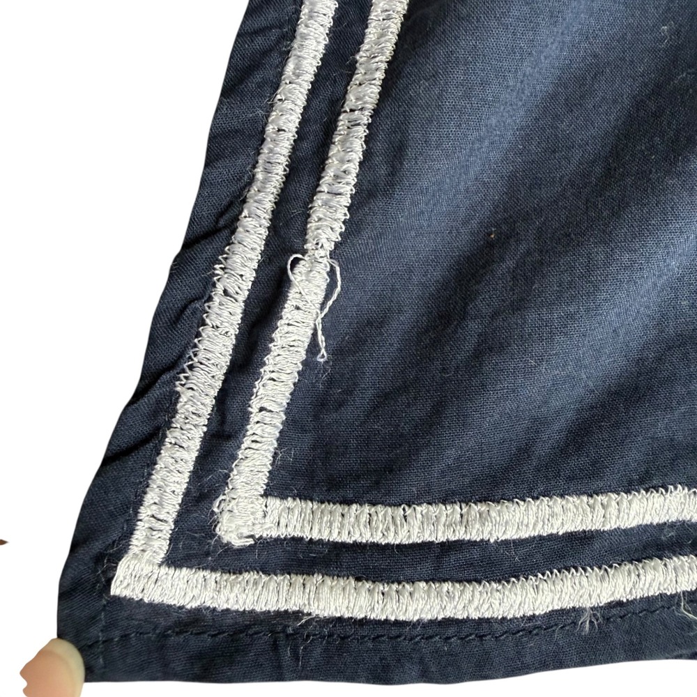 Gretchen Scott Cotton Embroidered Tunic The Reef Navy Blue White Coral Top XL - Picture 7 of 11